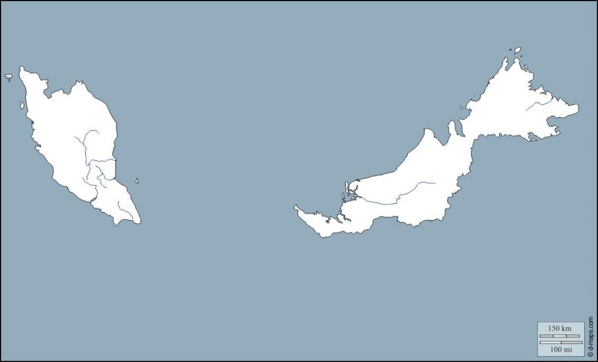 Landkarte malaysia Karte Umriss