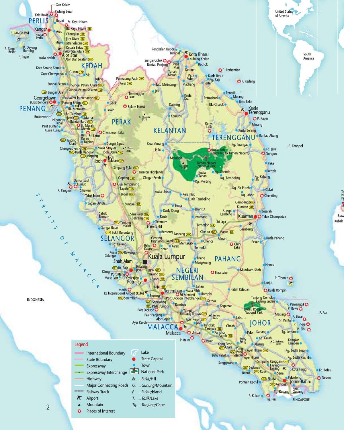 Karte anzeigen Richtungen malaysia