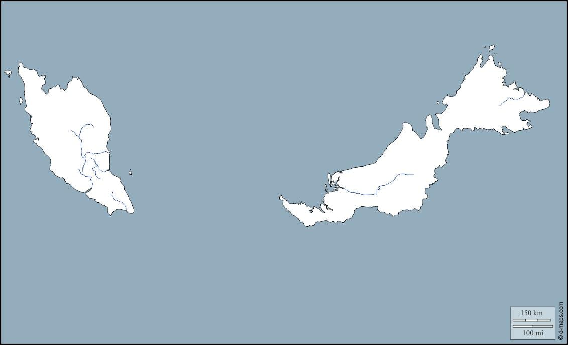 Karte von malaysia ai