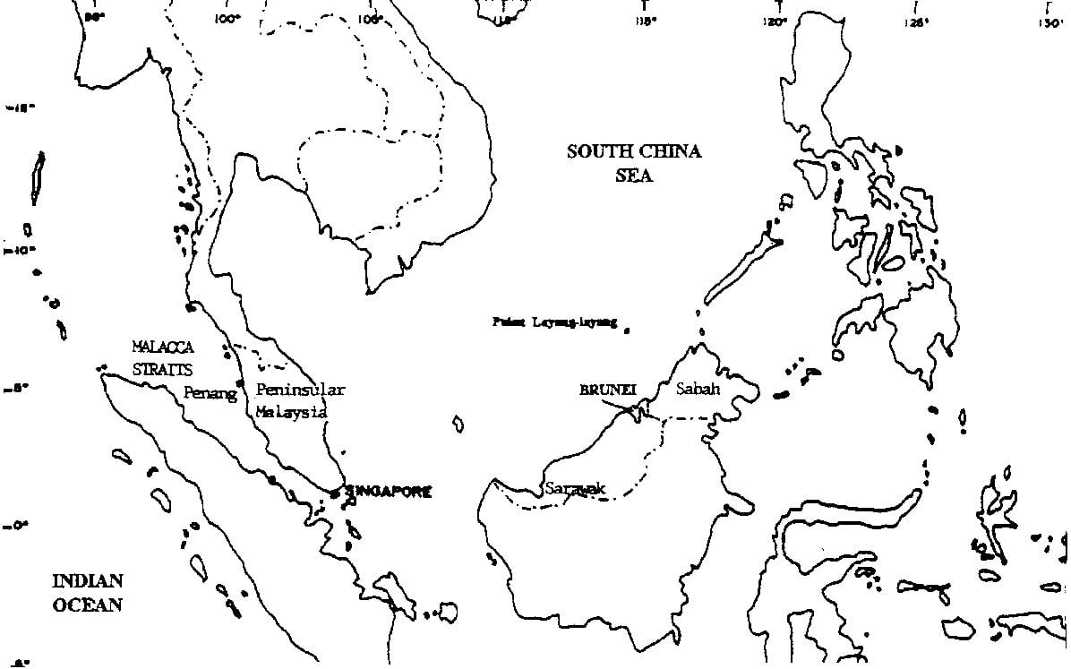 Landkarte malaysia Karte Zeichnung