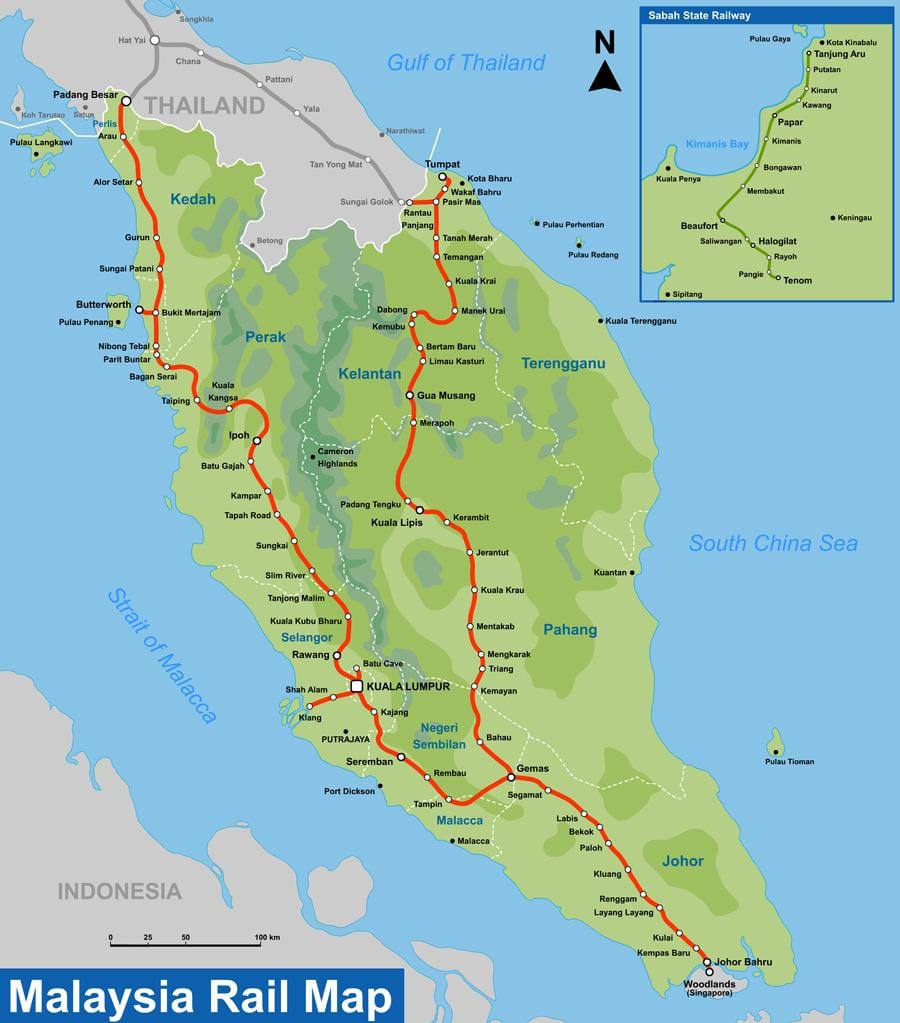 ktm-station Karte malaysia