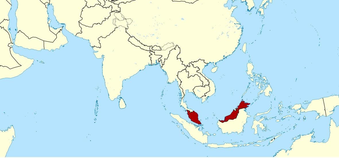 Karte mit malaysia