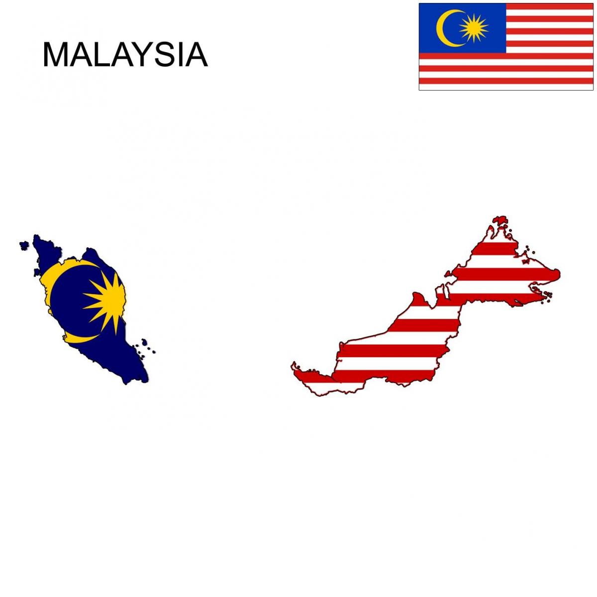 Karte von malaysia flag