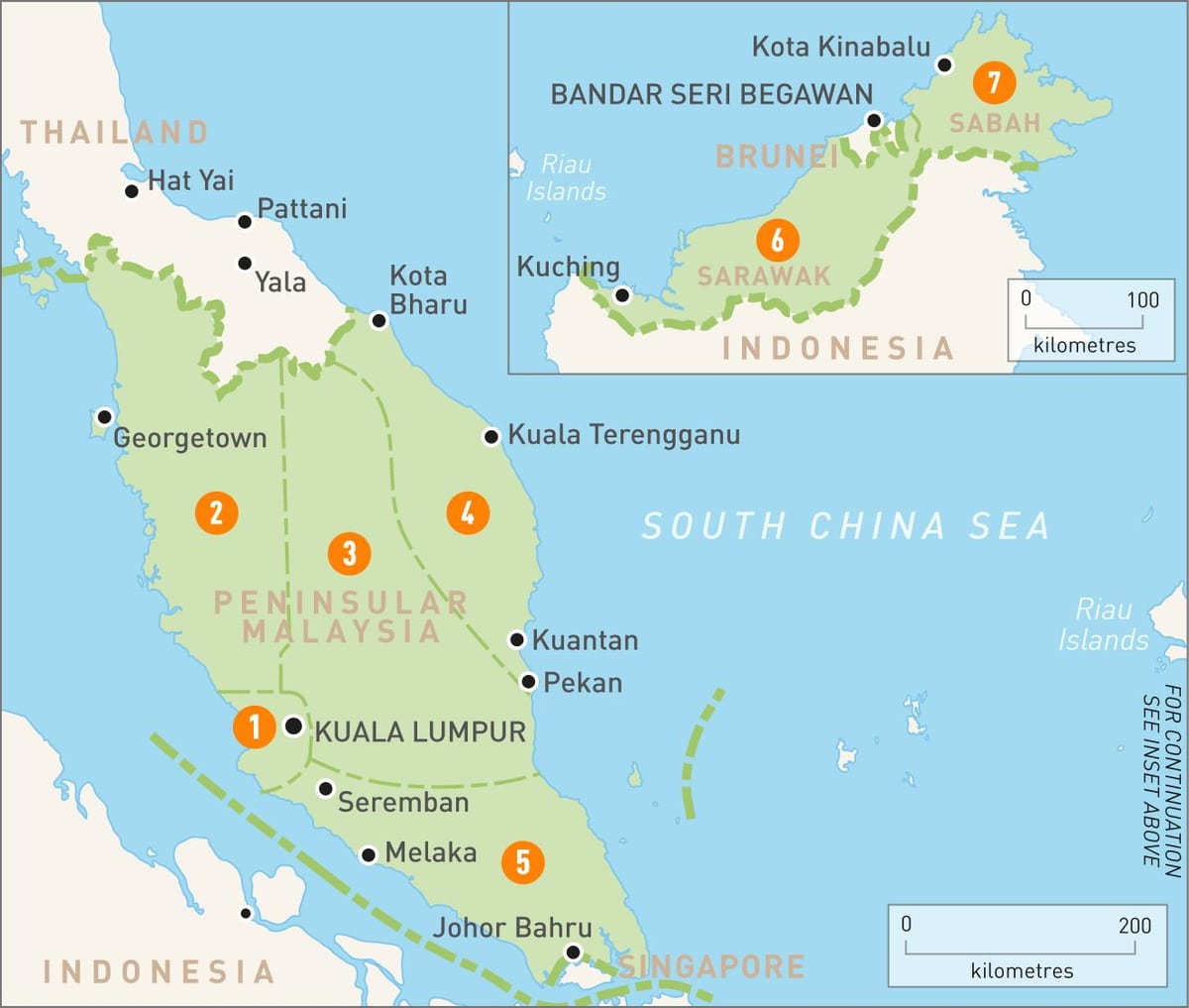 malaysia Regionen anzeigen