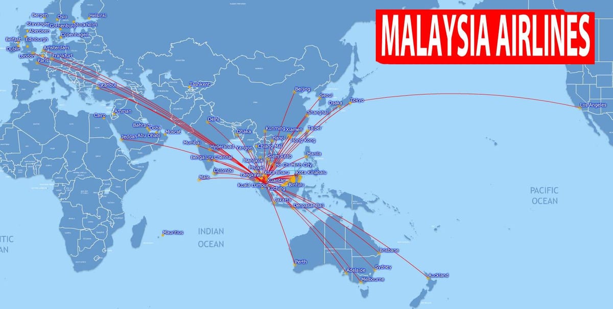 Karte von malaysia-route
