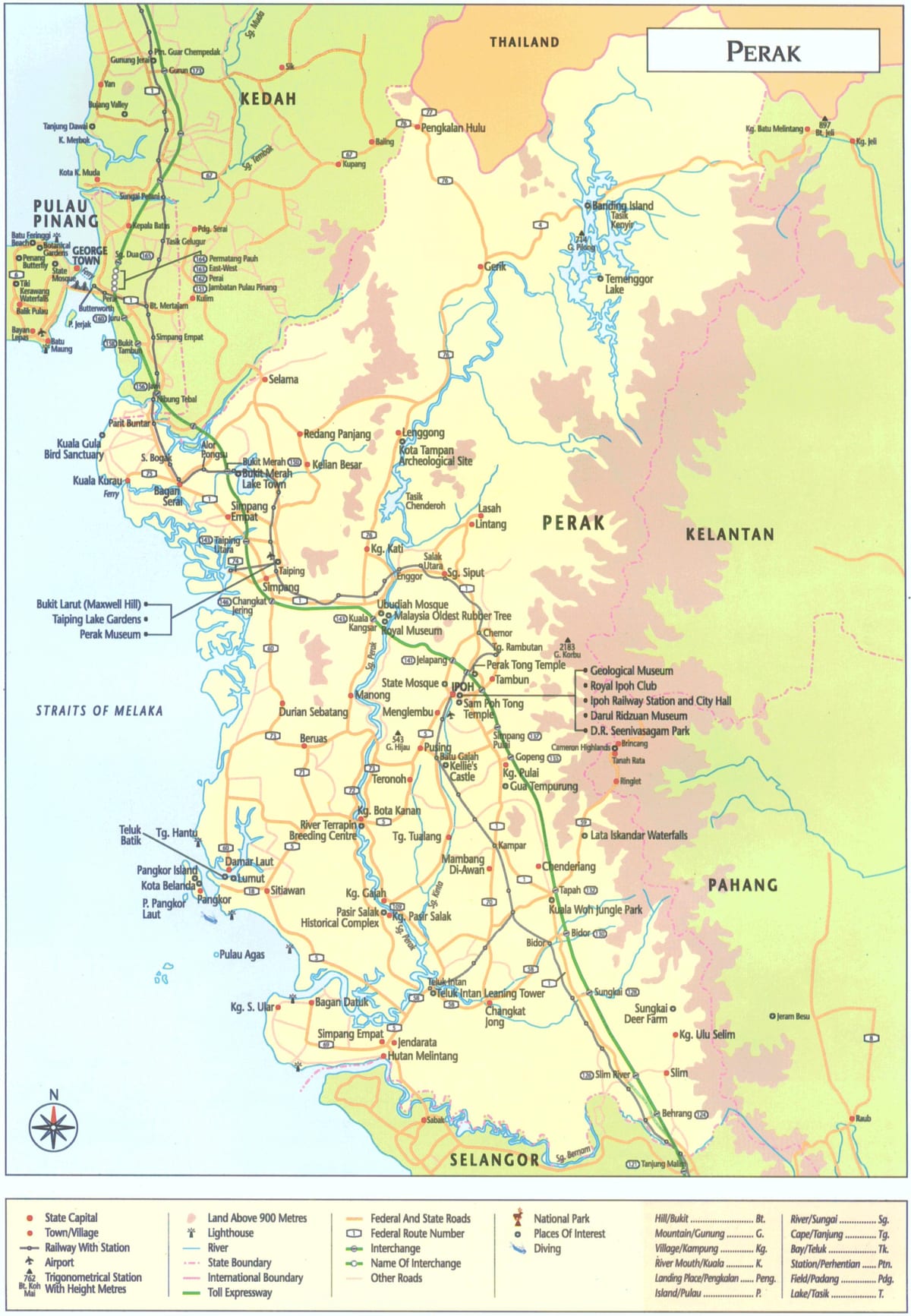 Karte von Staat perak malaysia