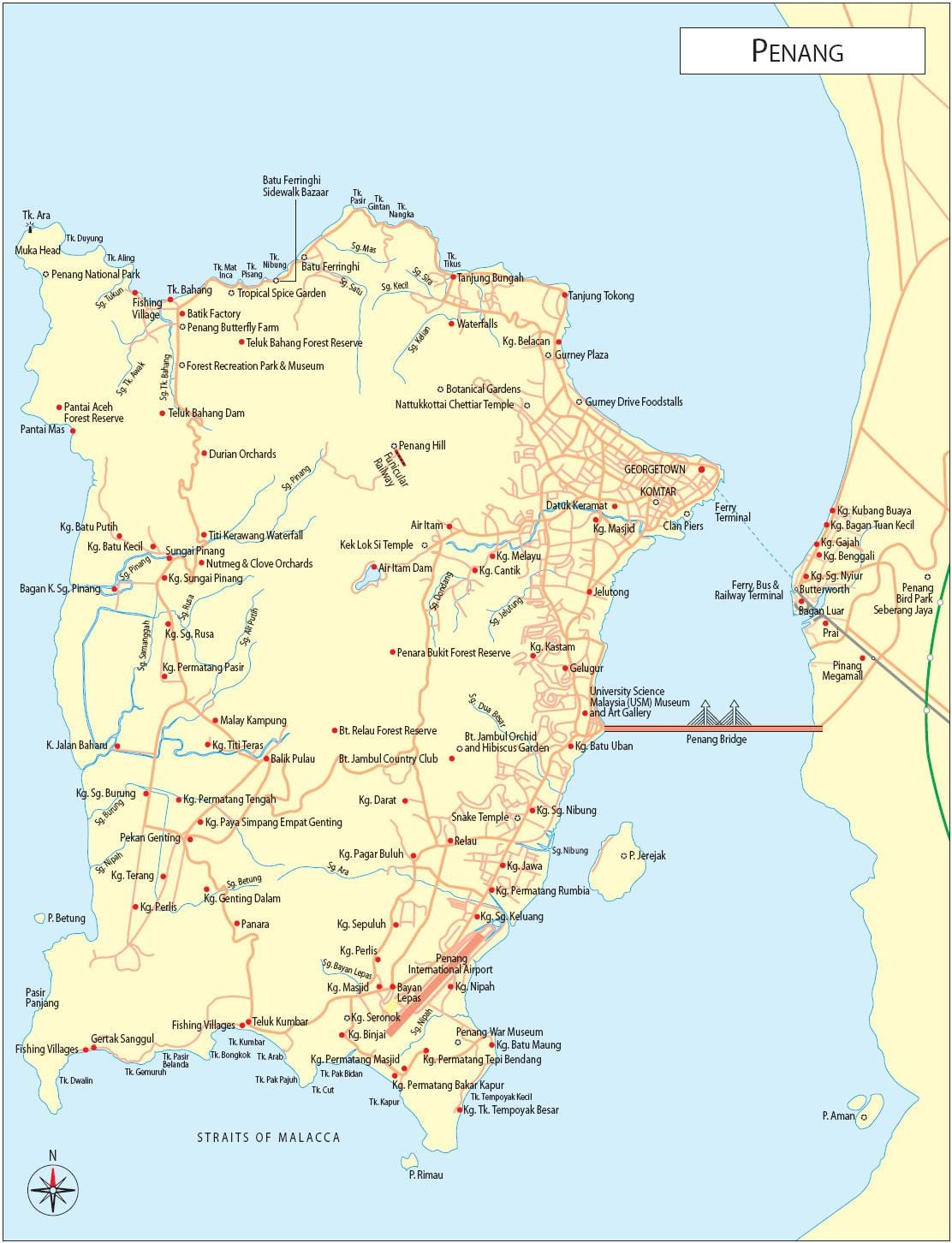 Karte pulau pinang malaysia