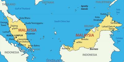 Eine Karte von malaysia