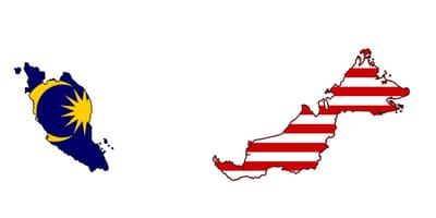 Karte von malaysia flag