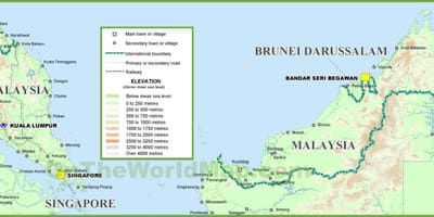 Malaysia Geographie Karte