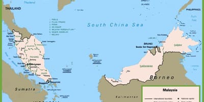 Karte von malaysia politischen 