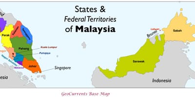 Karte von malaysia Provinz
