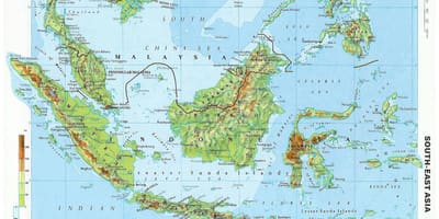 Karte von malaysia topographische