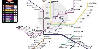 Karte von malaysia Transport