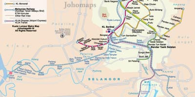 Malaysia U-Bahn-Karte