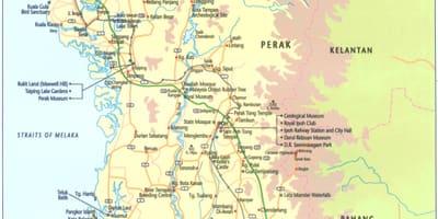 Karte von Staat perak malaysia
